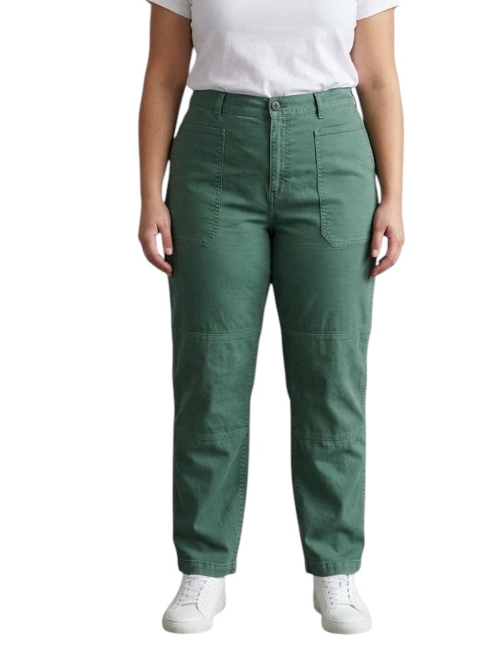 Madewell The 90s  Women’s Size 32 US Straight High Rise Canvas Pants Green